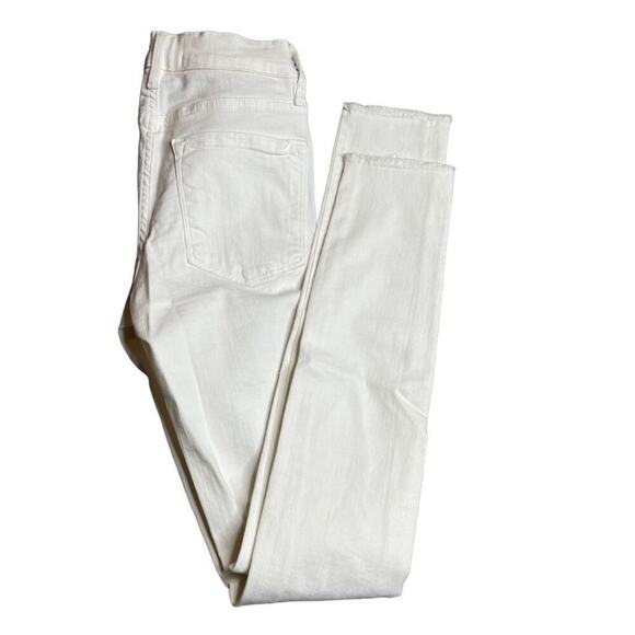 Frame Denim Le Skinny De Jeanne Ripped Jeans In Blanc Jefferson Size 27 - Picture 12 of 13